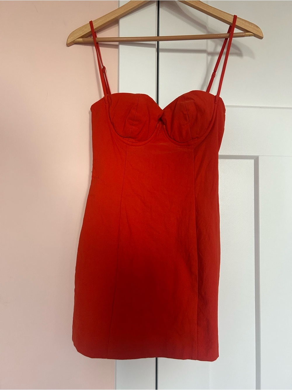 Michael Costello x REVOLVE Noelle Mini Dress in red orange - Picture 2 of 8